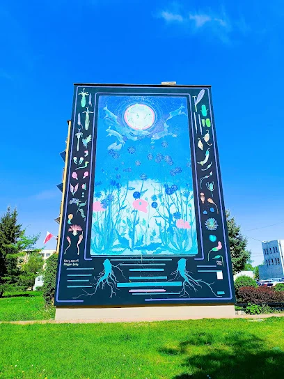 Letnia łąka kwietna (mural)